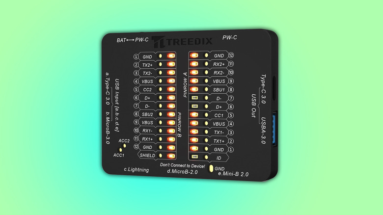 Treedix USB Tester 硬件检测仪,板载 LED 指示灯