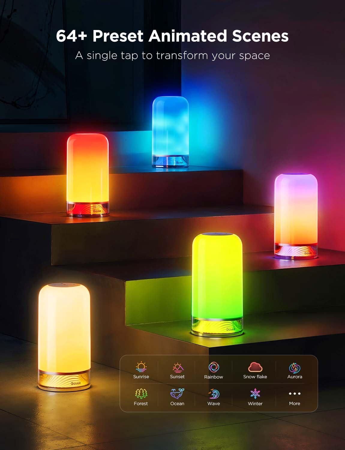 Govee Table Lamp 2 在房间中的实际氛围效果